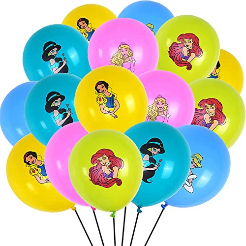 Prinzessin Luftballons geburtstag,30 Stück Geburtstagsdeko Mädchen Luftballons bunt,Helium ballons,Prinzessin Party ballons,Prinzessin Latex Luftballon set für Baby Shower,Kinder Partydekorationen von Dereine
