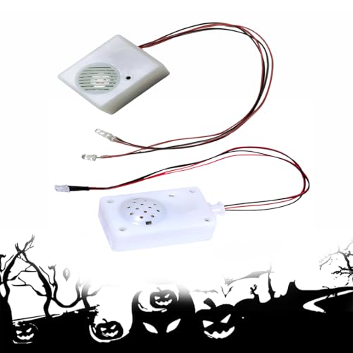 2 Stücke Ghost Screaming Sounder - Halloween Sound Sensor mit LED -Leuchten - Schreien Requisiten batteriebetriebene Halloween -Scary -Werkzeuge mit LED -Licht für Escape Room von Derwrtup