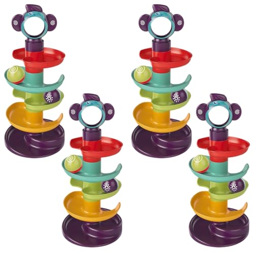 4 Set Bunte Kugelturm, Rollbahn, Kugelbahn, Bunte Rolling Ball Stapelturm Spielzeug, Ab 12 Monaten, Motorikspielzeug Für Kinder 4 Set Bunte Kugelturm, Rollbahn, Kugelbahn, Bunte Rolling Ball Stapelturm Spielzeug, Ab 12 Monaten, Motorikspielzeug Für Kinder von Derwrtup