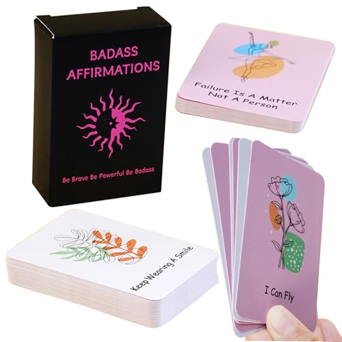 Derwrtup Affirmationskarten für Frauen, 60 Stück, inspirierende tägliche Affirmationen für Frauen, motivierende Sätze für geistiges Wohlbefinden, Meditation, Ziele, Arbeit, Yoga, Reisen, Mütter und von Derwrtup
