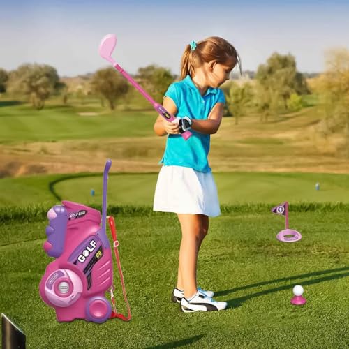 Derwrtup Golfschläger für Kleinkinder 3-5 Jahre,Tragbares Golfset Für Kleinkinder | Outdoor-Spielzeug für und Mädchen, Kinder, Geburtstagspartys, zu Hause, im Garten, auf dem Rasen und im Hinterhof von Derwrtup