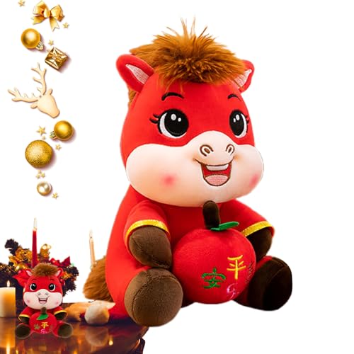 Derwrtup Plüsch- Jahreswechsel Plüschtier,Glück Und Frieden Maskottchen Cartoon Figur Chinesisches Neujahr 2026 Für Familie Kind Erwachsene Freunde von Derwrtup