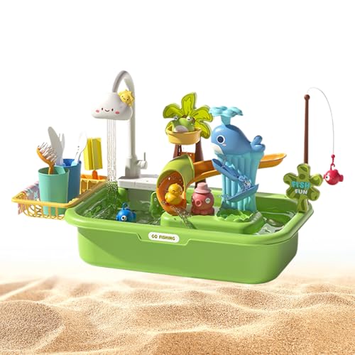 Derwrtup Wasseraktivitätstisch - Sensorische Tische Outdoor Spielzeug - Sinnesförderndes Lernspielzeug Mit Pumpe Für Zuhause Garten Förderung Der Hand-Augen-Koordination Spielspaß Draußen Derwrtup Wasseraktivitätstisch - Sensorische Tische Outdoor Spielzeug - Sinnesförderndes Lernspielzeug Mit Pumpe Für Zuhause Garten Förderung Der Hand-Augen-Koordination Spielspaß Draußen von Derwrtup
