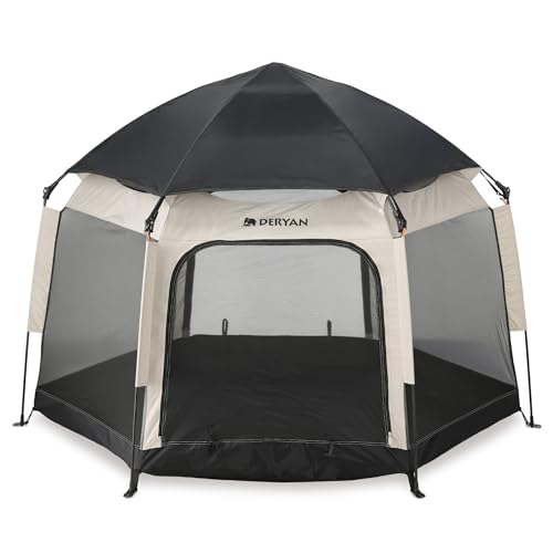 DERYAN Up-To-Go Pop-Up Reisebett & Kinderbox – Tragbare Strandmuschel für Babys & Kleinkinder – Faltbar mit Matratze & Tragetasche – Sand DERYAN Up-To-Go Pop-Up Reisebett & Kinderbox – Tragbare Strandmuschel für Babys & Kleinkinder – Faltbar mit Matratze & Tragetasche – Sand von Deryan