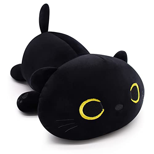 30CM Niedliche Katze Plüsch Kissen Spielzeug, Kawaii Katze Plüschtiere Schwarze Katze Plüschie, weiche gefüllte Katze Puppe Kissen Weihnachten Plüsch Geschenk für Kinder 30CM Niedliche Katze Plüsch Kissen Spielzeug, Kawaii Katze Plüschtiere Schwarze Katze Plüschie, weiche gefüllte Katze Puppe Kissen Weihnachten Plüsch Geschenk für Kinder von Desdfcer