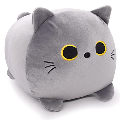 Graue Katze Plüsch gefüllte Tiere Spielzeug, niedliche graue Katze Plüsch Kissen Katze Plüschie, Kawaii graue Katze Kissen gefüllte Katze Spielzeug für Kinder Geburtstag Weihnachten Ostern Geschenke Graue Katze Plüsch gefüllte Tiere Spielzeug, niedliche graue Katze Plüsch Kissen Katze Plüschie, Kawaii graue Katze Kissen gefüllte Katze Spielzeug für Kinder Geburtstag Weihnachten Ostern Geschenke von Desdfcer