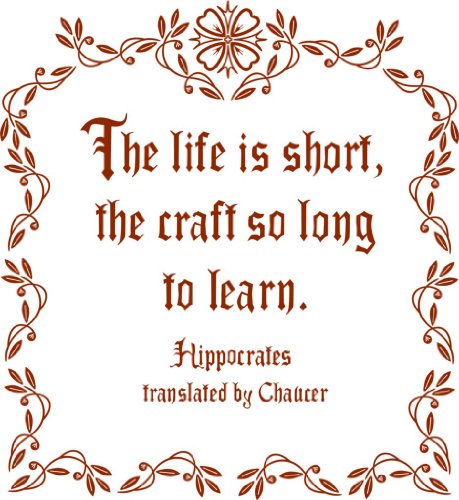 Design With Vinyl Wandaufkleber mit Aufschrift "The Life is Short The Craft to Learn is So Long", abnehmbar, 55,9 x 55,9 cm von Design with Vinyl