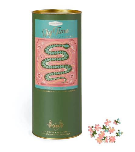 Design Works Puzzle-Spiele für Erwachsene und Kinder, Mister Slithers, 1000 Teile, 60,96 cm x 60,96 cm, Goldfolienprägung, 30,48 x 30,48 cm, gerahmter Kunstdruck Design Works Puzzle-Spiele für Erwachsene und Kinder, Mister Slithers, 1000 Teile, 60,96 cm x 60,96 cm, Goldfolienprägung, 30,48 x 30,48 cm, gerahmter Kunstdruck von Designworks Ink