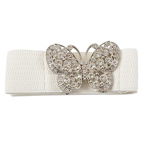 Desikixudy Frauen Strass Haken Akzent Schmetterling Schnalle Gurtband Taille Gürtel Desikixudy Frauen Strass Haken Akzent Schmetterling Schnalle Gurtband Taille Gürtel von Desikixudy