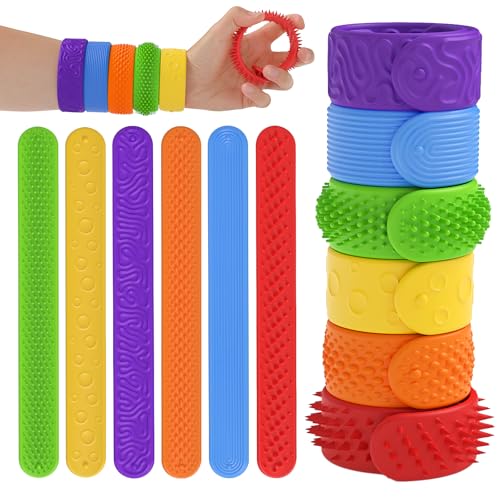 Desing Wish 6 Stück Fidget Toys Set Silikon Anti Stress Spielzeug Sensorik Spielzeug Ring Erwachsene Armband Toys Color Schnapparmband Sensorisches Stressabbau für Autismus ADHS Anxiety Hilfsmittel Desing Wish 6 Stück Fidget Toys Set Silikon Anti Stress Spielzeug Sensorik Spielzeug Ring Erwachsene Armband Toys Color Schnapparmband Sensorisches Stressabbau für Autismus ADHS Anxiety Hilfsmittel von Desing Wish