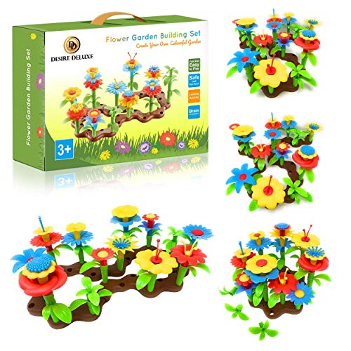 Desire Deluxe Blumengarten Spielzeug für Mädchen, DIY Bouquet Sets Geschenk für 3-6 Jährige Mädchen, Kunst Blumenarrangement Spielzeug für Kinder 54pc[Exklusiv bei Amazon] von Desire Deluxe