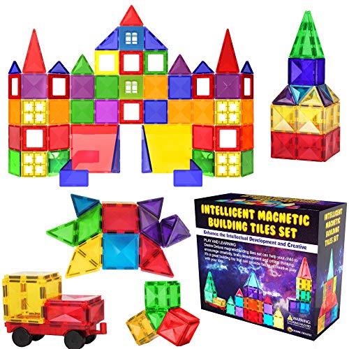 Desire Deluxe Magnetische Bausteine Magnet Montessori Spielzeug für Kinder, Magnetbausteine für Jungen und Mädchen, 3 4 5 6 7 8 Jahre alt, 57pc Set von Desire Deluxe
