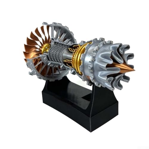 Desiumite Turbofan-Motormodell, 3D-gedrucktes Flugzeug-Jet-Triebwerk-Nachbildung, TR900 Turbojet-Display für Luftfahrt-Enthusiasten, pädagogisches Sammlerstück, A380 inspiriert, silber-schwarz Desiumite Turbofan-Motormodell, 3D-gedrucktes Flugzeug-Jet-Triebwerk-Nachbildung, TR900 Turbojet-Display für Luftfahrt-Enthusiasten, pädagogisches Sammlerstück, A380 inspiriert, silber-schwarz von Desiumite