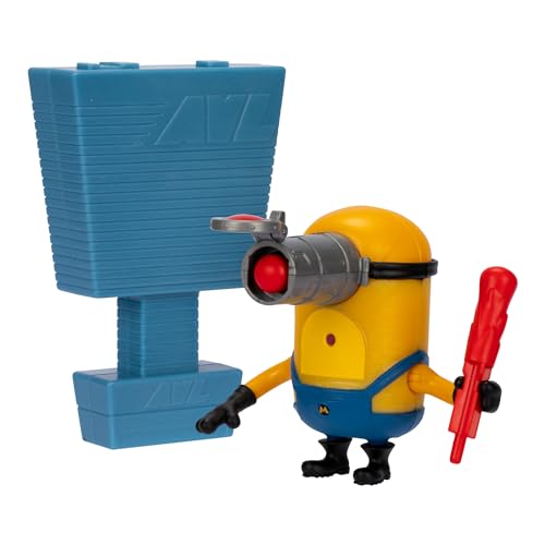 Ich – Einfach unverbesserlich 4: Scharf schießender Mega-Minion Mel – Actionfigur, Drücke auf Mels Kopf, um seinen Blaster abzufeuern. Sammle alle 5, Unterschiedliche Funktionen und Zubehörteile von Despicable Me