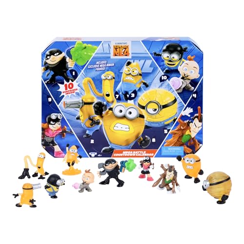 Minions Despicable Me 4 – Mega-Battle-Countdown-Kalender | 10 Überraschungen im Inneren in Form von Minion-Minifiguren und anderen Charakteren | Detaillierte 5,1 cm große Figuren Minions Despicable Me 4 – Mega-Battle-Countdown-Kalender | 10 Überraschungen im Inneren in Form von Minion-Minifiguren und anderen Charakteren | Detaillierte 5,1 cm große Figuren von Despicable Me
