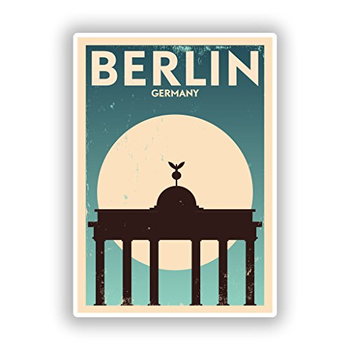 2 x 10 cm/101 mm Berlin Deutschland Vinyl Aufkleber Reisegepäck #10130 von DestinationVinyl