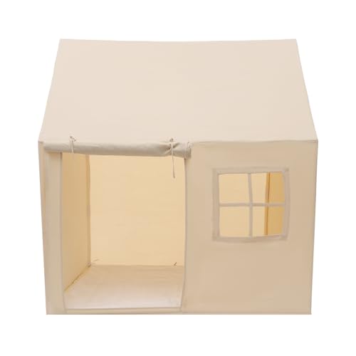 Beige Kindertelt Drinnen, Boden stehend Zelt Spielzelt für Kinder, für Wohnzimmer, Kindergärten, Kinderzimmer, Schlafzimmer 125 * 90 * 125 cm von Dettchan