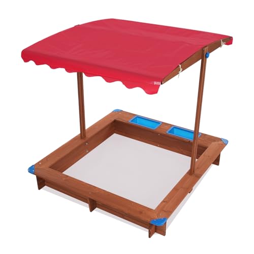 Holzsandkasten mit Abdeckung, Freistehend Kindersandkasten Sandkästen, für Hinterhöfe, Gärten, Terrassen, Strände 126 * 121 * 118cm Holzsandkasten mit Abdeckung, Freistehend Kindersandkasten Sandkästen, für Hinterhöfe, Gärten, Terrassen, Strände 126 * 121 * 118cm von Dettchan