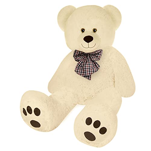 Monzana® Teddybär L - XXXL 50-175cm Weiches Fell Schleife Tatzendruck Geschenk Plüschtier Kuscheltier Stofftier Riesen Teddy Bär von Monzana