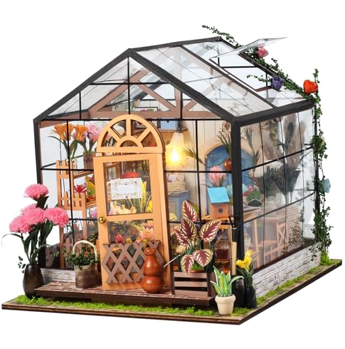 DIY Miniatur Puppenhaus Kit 1:24 Maßstab 3D Miniatur Blumenhaus Kit mit LED-Licht Holz Puppenhaus Modellbau Kits Dekorative Tiny House Making Kit Bastelset DIY Miniatur Puppenhaus Kit 1:24 Maßstab 3D Miniatur Blumenhaus Kit mit LED-Licht Holz Puppenhaus Modellbau Kits Dekorative Tiny House Making Kit Bastelset von Deuson