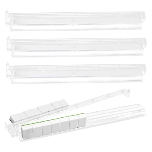 Deuson 4 Stück Mahjong Ständer,Transparenten Mahjong Racks Aus Acryl,Mah Jongg All-in-One Fliesenregal und Schieber Set,für Zuhause,Reisen und als Geschenk(transparente) von Deuson