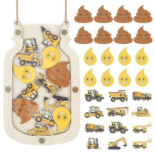 Deuson Belohnungsglas für Kinder,Belohnungsglas Klassenzimmer,Töpfchentraining Belohnungsglase,Holz Belohnungen Kinder,für Zuhause und die Schule,Motivationstool die Frühe Kindheit(Naturholz) von Deuson