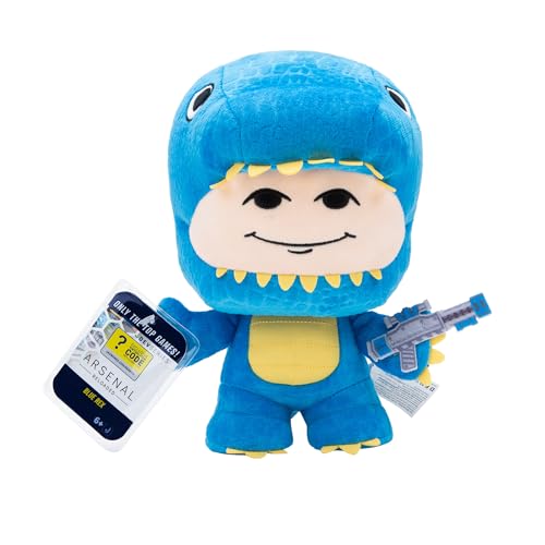DevSeries Blue Rex 8-Inch Plüsch – 8-Inch Polyester Plüsch mit exklusivem virtuellem Item Code von DevSeries