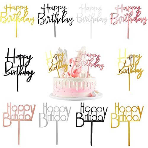 10 Stück Happy Birthday Tortendeko, Geburtstag Wiederverwendbarcake Cake Topper Happy Birthday Acryl Cake Topper Happy Birthday Kuchen Deko Glitter Tortendekorationen für Geburtstag Babyparty Jubiläen 10 Stück Happy Birthday Tortendeko, Geburtstag Wiederverwendbarcake Cake Topper Happy Birthday Acryl Cake Topper Happy Birthday Kuchen Deko Glitter Tortendekorationen für Geburtstag Babyparty Jubiläen von Devenirriche