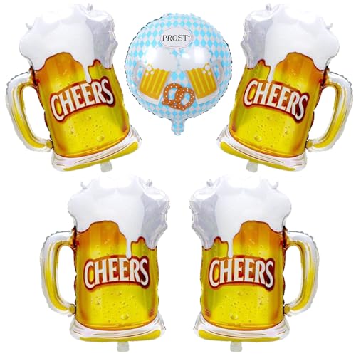 5 Stück Bier Luftballons, XXL Bier Folienballon, Bierglas Riesenballon, Weinglas Ballons für Geburtstag Urlaub Hochzeit Bierthema Party Festival 5 Stück Bier Luftballons, XXL Bier Folienballon, Bierglas Riesenballon, Weinglas Ballons für Geburtstag Urlaub Hochzeit Bierthema Party Festival von Devenirriche