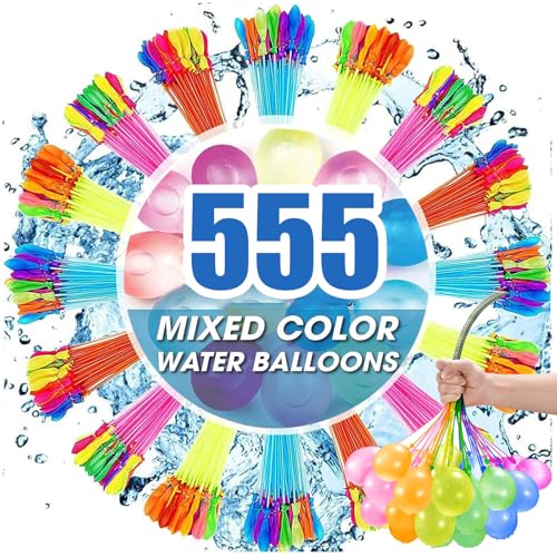 555 Wasserballons für Kinder, Wasserballon, selbstdichtend, schnell und einfach zu befüllen, bunte Wasserbälle für Outdoor-Aktivitäten, Strand, Pool-Partys, Familienfeiern, Kinder-Sommerspaß von Devenirriche