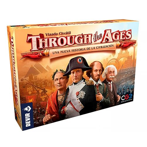 DEVIR - Through The Ages: A History of Civilization, Brettspiel, Gesellschaftsspiel, Familien-Brettspiel, unterhaltsames Brettspiel (BGHTAGES) von Devir