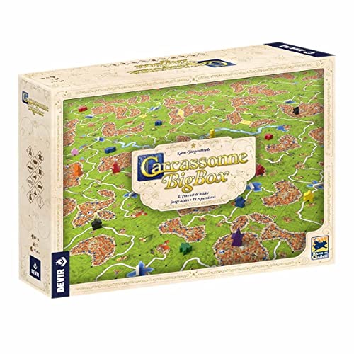Devir BGCARPLUS3 Carcasonne Plus Basic Kit + 11 Erweiterungen Empfohlenes Alter ab 7 Jahren | Spanische Version Devir BGCARPLUS3 Carcasonne Plus Basic Kit + 11 Erweiterungen Empfohlenes Alter ab 7 Jahren | Spanische Version von Devir