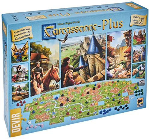 Devir Carcasonne - Plus - Ed. Portugiesisch: inkl. Basisset und 11 Extensions Farbe (BGCARPLUS3PT Devir Carcasonne - Plus - Ed. Portugiesisch: inkl. Basisset und 11 Extensions Farbe (BGCARPLUS3PT von Devir