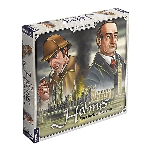 DEVIR – Brettspiel: Holmes, Sherlock & Mycroft (bgholmes) – All Ages – Mystery – Sherlock Holmes – 2 Spieler – Pappe – Indoor von Devir
