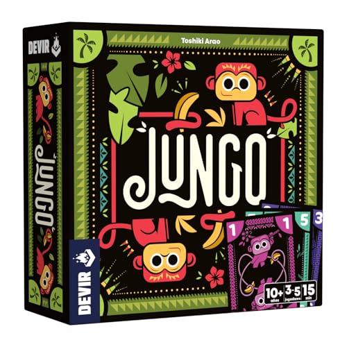Devir Jungo, Brettspiel, lustiges und schnelles Spiel, Spiel mit Familie und Freunden, Partyspiel, Karten (BGJUNSP) von Devir