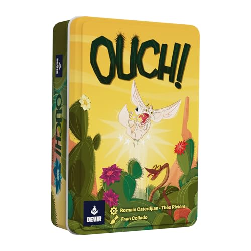 Devir Ouch Blechdose, Kartenspiel, einfaches Spiel, klein und tragbar, Reise-Brettspiel, ab 5 Jahren (BGOUCLSP) von Devir