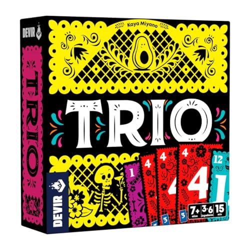 Devir Trio, spanische Version, Partyspiel, Karten, Spiel mit Freunden, schnell und lustig (BGTRISP) von Devir