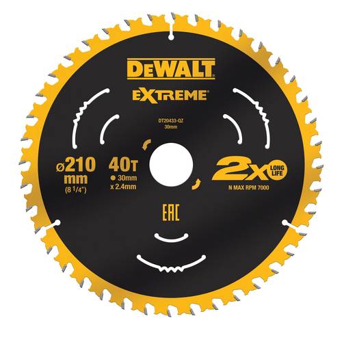 DEWALT DT20433-QZ Kreissägeblatt 210 x 30 x 2.4mm Zähneanzahl: 40 1St. von Dewalt