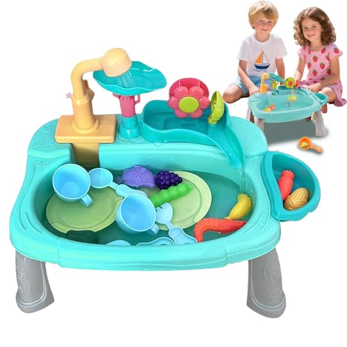 Dewireaey Spielspüle Mit Fließendem Wasser - Elektrische Spielspülmaschine mit echtem Wasser,Rollenspiel Geschirrspüler Spielidee Für Kinder Und Kleinkinder von Dewireaey