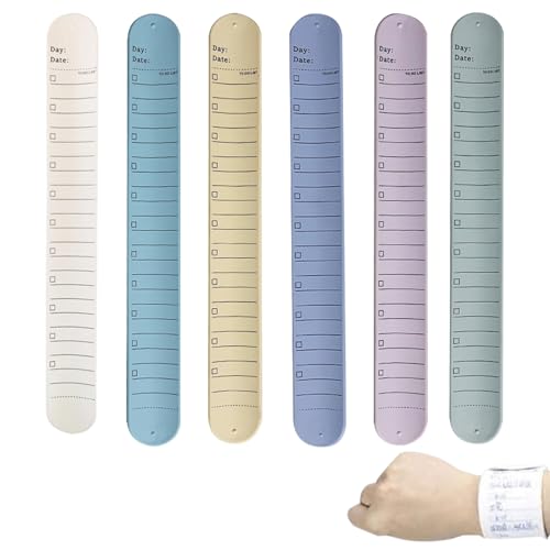 Dewireaey Tragbare Krankenschwester-Notizblock-Armbänder, Silikon-Erinnerungsarmband,Silikon-Schlagarmbänder, löschbarer To-Do-Listen-Notizblock für das Handgelenk - Wasserdichtes Notizblock-Armband, Dewireaey Tragbare Krankenschwester-Notizblock-Armbänder, Silikon-Erinnerungsarmband,Silikon-Schlagarmbänder, löschbarer To-Do-Listen-Notizblock für das Handgelenk - Wasserdichtes Notizblock-Armband, von Dewireaey