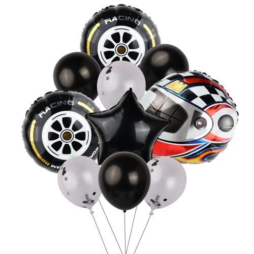 Dewocke Rennauto Geburtstagsdeko, 10 Stück Auto Luftballons Set, Rennwagen Und Stern Folienballons Und Runde Latexballons, Kinder Party Deko Für Jungen Mädchen, Feierlichkeiten Und Veranstaltungen Dewocke Rennauto Geburtstagsdeko, 10 Stück Auto Luftballons Set, Rennwagen Und Stern Folienballons Und Runde Latexballons, Kinder Party Deko Für Jungen Mädchen, Feierlichkeiten Und Veranstaltungen von Dewocke