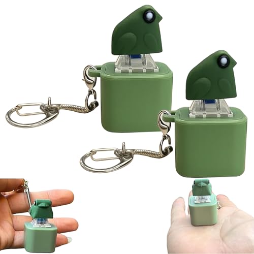 Adults Keyboard Clicker Frog Fidget Toys, Frog Croaking Keychain, Fun Rechargeable Frogs Keychain with Colorful Lights, Stress Reliever for Anxiety & Sensory Fun (2pcs) von Dewppxi