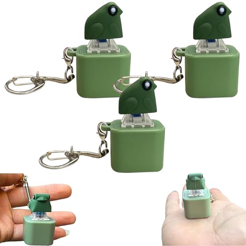 Adults Keyboard Clicker Frog Fidget Toys, Frog Croaking Keychain, Fun Rechargeable Frogs Keychain with Colorful Lights, Stress Reliever for Anxiety & Sensory Fun (3pcs) von Dewppxi