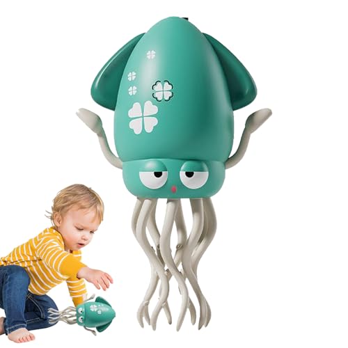Dewppxi Electric Dancing Octopus Toy, Oktopus Krabbelspielzeug, Tanzender Oktopus Baby Spielzeug Mit LED-Lichtern Und Musik für die Bauchlage, Krabbelspielzeug für Junge Mädchen (Grün) von Dewppxi