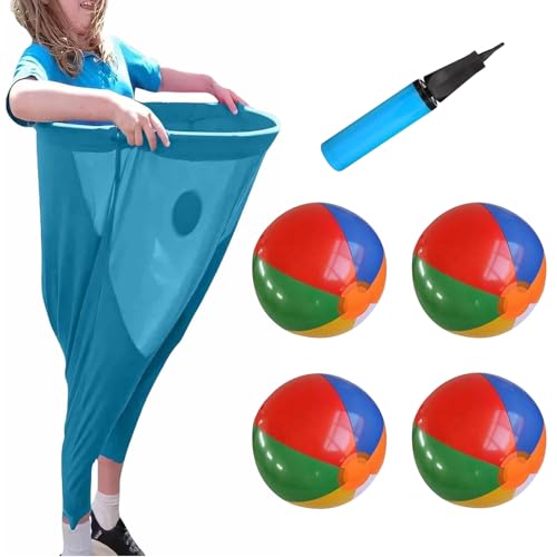 Dewppxi Oma-Hosen Gartenspiele, Riesige Oma-Hosen-Spiel für draußen, Granny Pants Yard Game, mit Hüpfbällen, Oma-Hosen-Hofspiel für Familientreffen im Freien (blau-1set) von Dewppxi