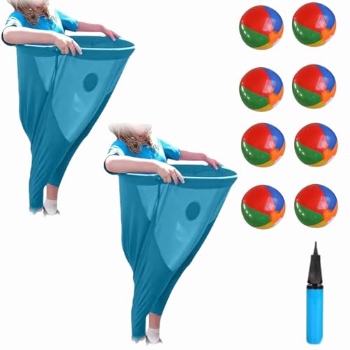 Dewppxi Oma-Hosen Gartenspiele, Riesige Oma-Hosen-Spiel für draußen, Granny Pants Yard Game, mit Hüpfbällen, Oma-Hosen-Hofspiel für Familientreffen im Freien (blau-2set) von Dewppxi