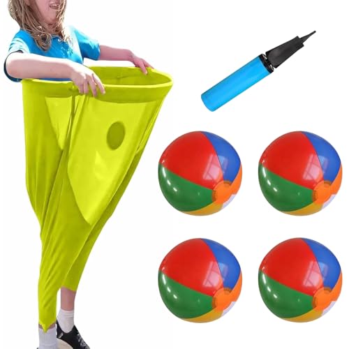 Dewppxi Oma-Hosen Gartenspiele, Riesige Oma-Hosen-Spiel für draußen, Granny Pants Yard Game, mit Hüpfbällen, Oma-Hosen-Hofspiel für Familientreffen im Freien (gelb-1set) von Dewppxi