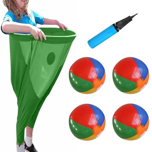 Dewppxi Oma-Hosen Gartenspiele, Riesige Oma-Hosen-Spiel für draußen, Granny Pants Yard Game, mit Hüpfbällen, Oma-Hosen-Hofspiel für Familientreffen im Freien (grün-1set) von Dewppxi