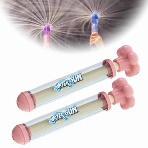 Feuerwerk-Wasserpistole für Kinder, Romantisches Feuerwerk-Wasserspielzeug für Paare, Ausziehbare Hochdruck Wasserpistole zum Baden, für Outdoor Pool, Partyunterhaltung (2 Pink) von Dewppxi