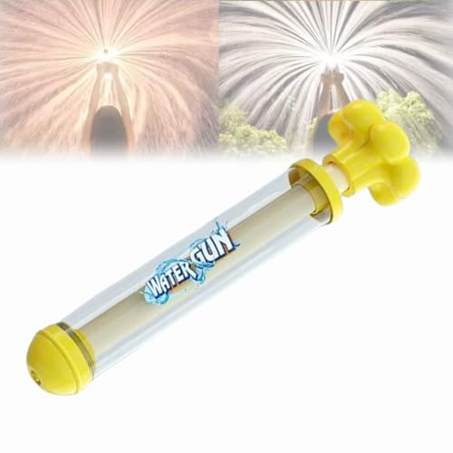 Feuerwerk-Wasserpistole für Kinder, Romantisches Feuerwerk-Wasserspielzeug für Paare, Ausziehbare Hochdruck Wasserpistole zum Baden, für Outdoor Pool, Partyunterhaltung (Gelb) von Dewppxi